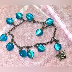Vintage handmade in Georgia 🇬🇪 Chrysoberyl (Cat’s eye) stones bracelet.